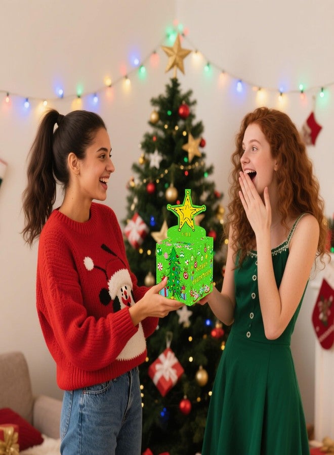 Boroner Christmas Money Box – Money Box for Cash Gift Pull, DIY Cash Gift Box with Transparent Money Bags, Secret Santa Gift, Stocking Stuffer, Fun Xmas Gift Box - Image 3